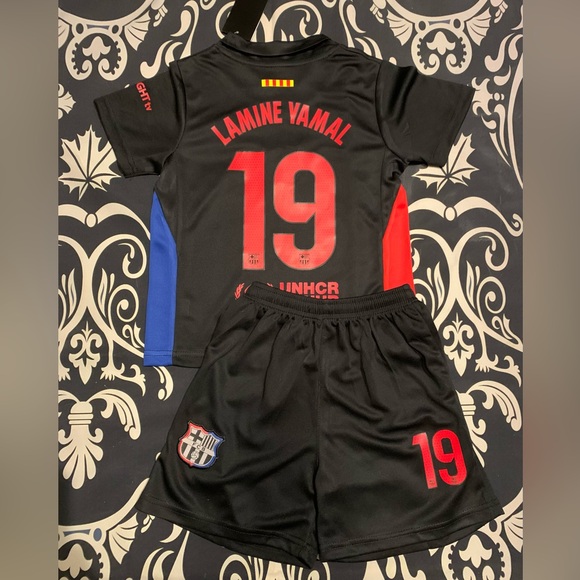 KIDS LAMINE YAMAL SOCCER JERSEY SET 2 PIECES BARCELONA YOUTH TODDLER KIT NWT - Picture 5 of 5